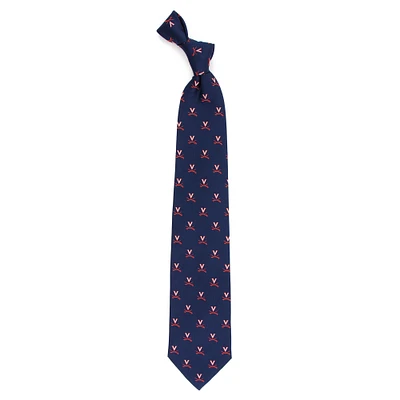 Men's Navy Virginia Cavaliers Echo Woven Silk Tie