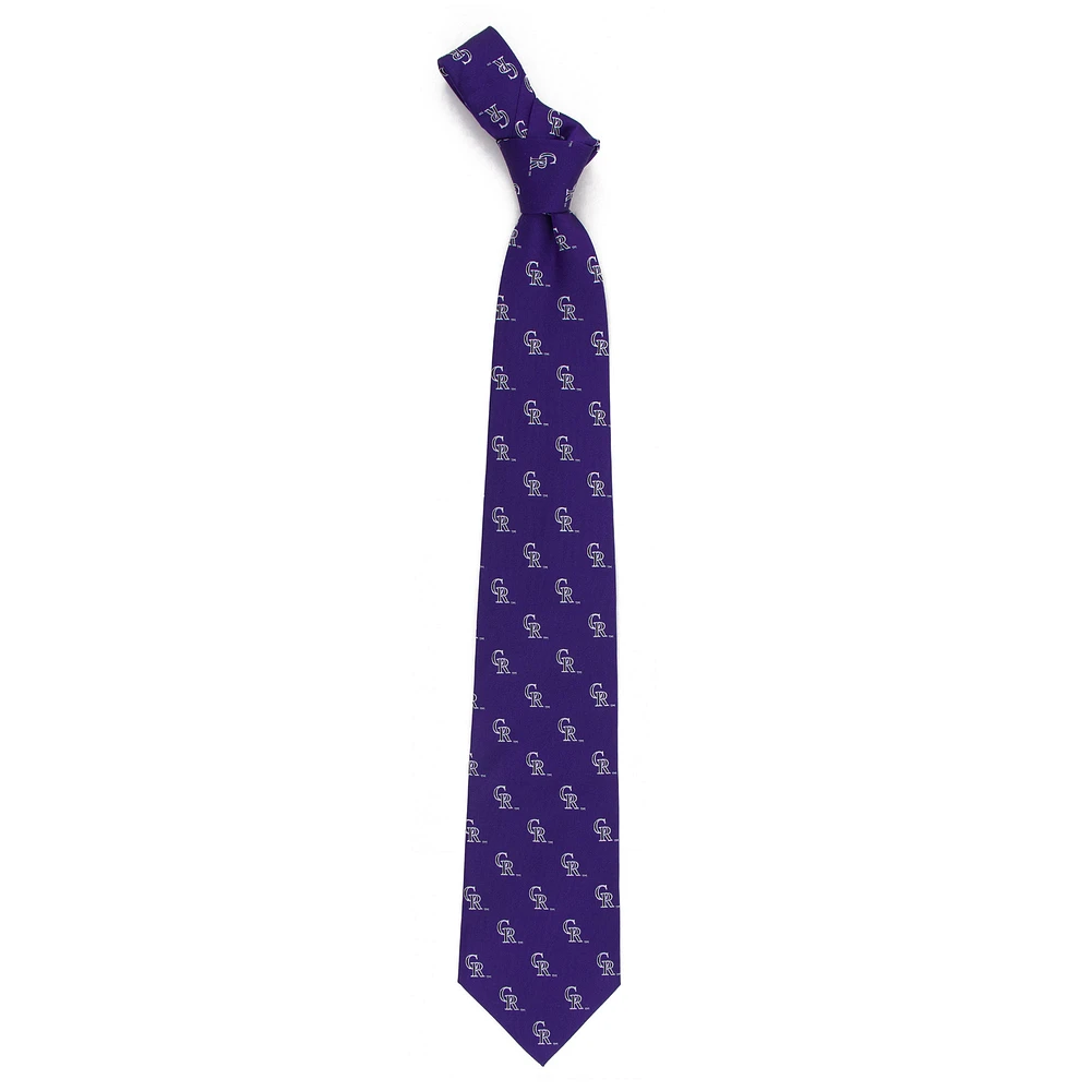Men's Purple Colorado Rockies Echo Woven Silk Tie