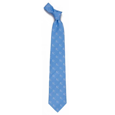 Men's Light Blue Kansas City Royals Echo Woven Silk Tie