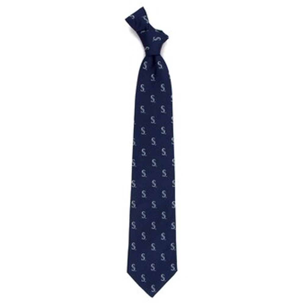 Men's Navy Seattle Mariners Echo Woven Silk Tie