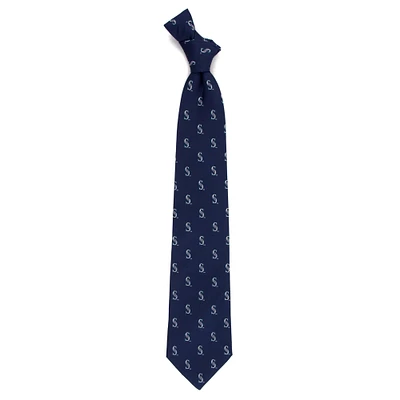 Men's Navy Seattle Mariners Echo Woven Silk Tie