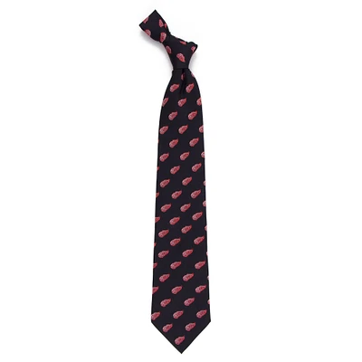 Men's Black Detroit Red Wings Echo Woven Silk Tie