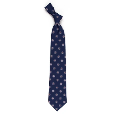 Men's Navy Winnipeg Jets Echo Woven Silk Tie