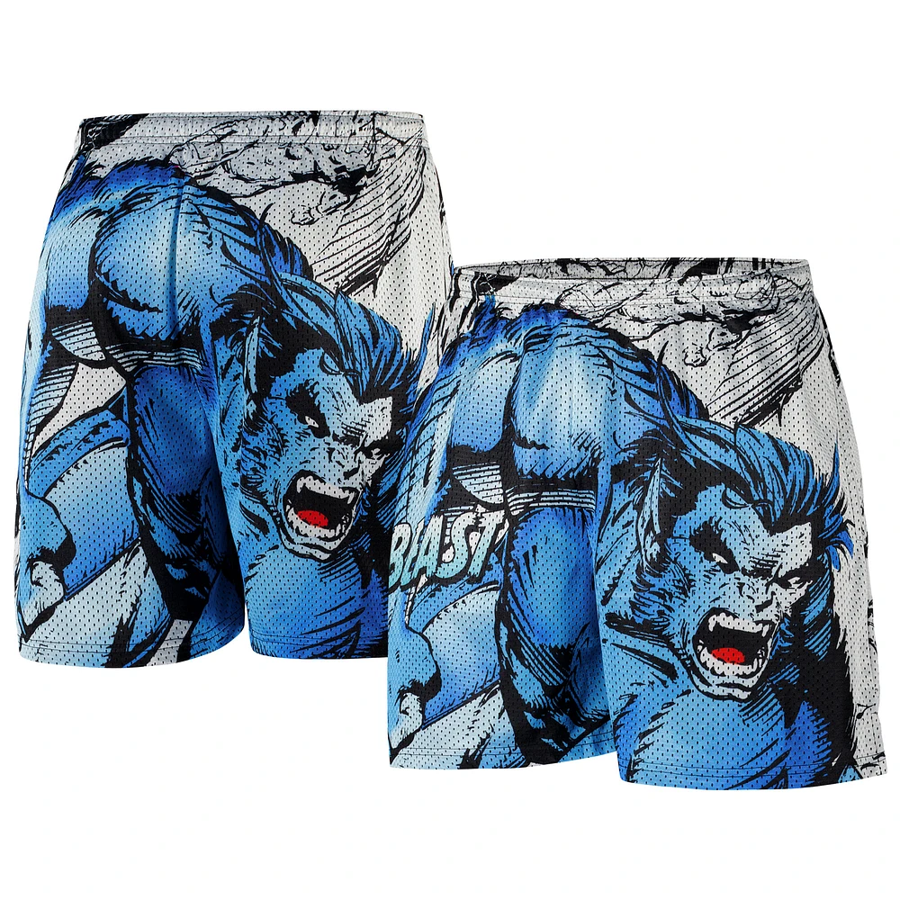 Men's Chalk Line Blue X-Men Beast Retro Shorts