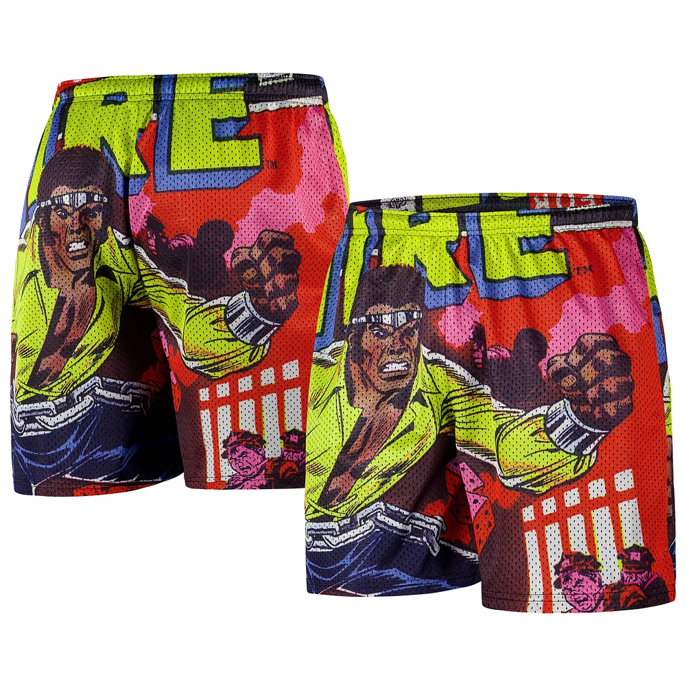 Men's Chalk Line Yellow Luke Cage Hero for Hire Retro Shorts