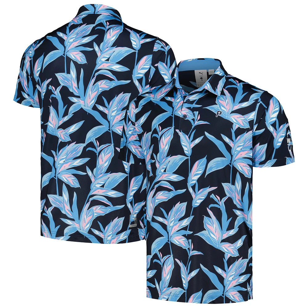 Men's Puma x PTC Navy WM Phoenix Open Floral MATTR Polo