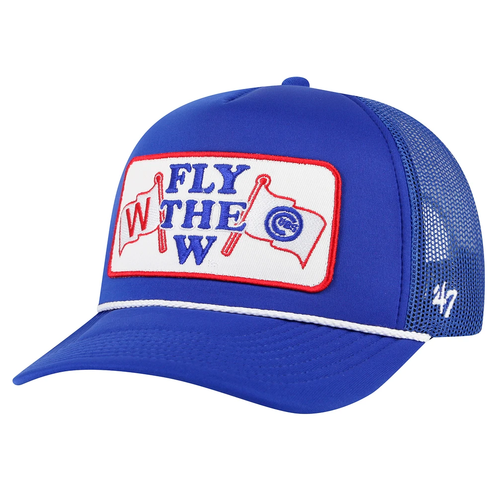 Men's '47 Royal Chicago Cubs Local Patch Foam Front Trucker Adjustable Hat