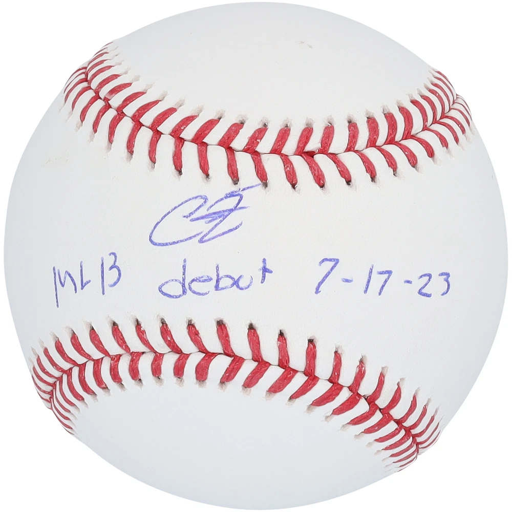Christian Encarnacion-Strand Cincinnati Reds Autographed Baseball with "MLB Debut 7/17/23" Inscription