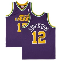 John Stockton Utah Jazz Autographed Mitchell & Ness - Swingman Jersey