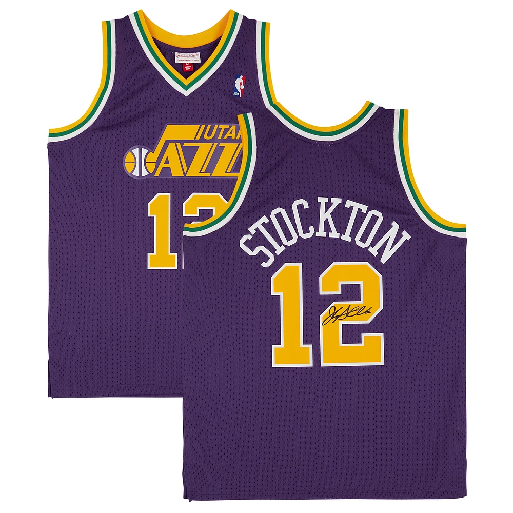 John Stockton Utah Jazz Autographed Mitchell & Ness - Swingman Jersey