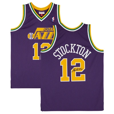 John Stockton Utah Jazz Autographed Mitchell & Ness - Swingman Jersey