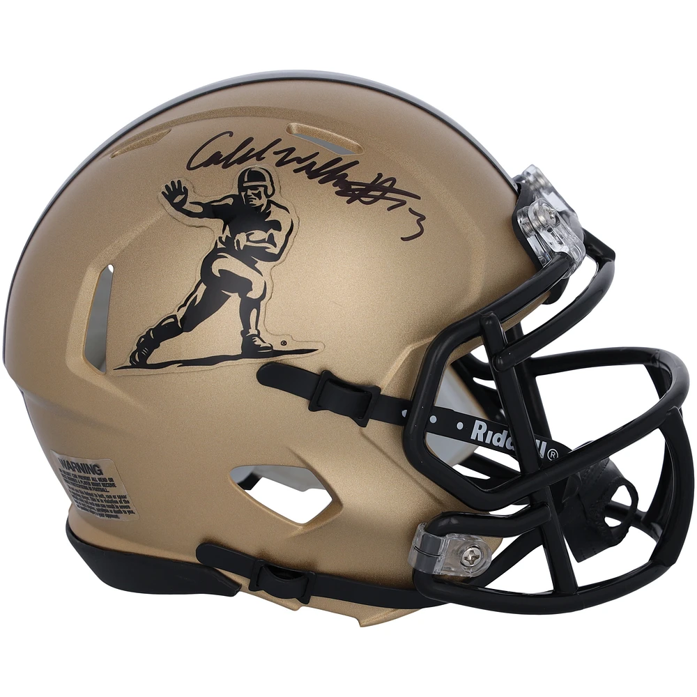 Caleb Williams USC Trojans Autographed 2023 Gold Riddell Heisman Mini Helmet