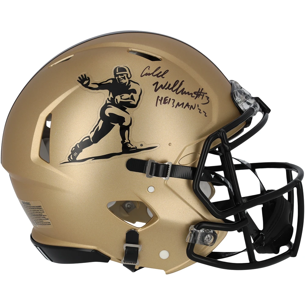 Caleb Williams USC Trojans Autographed 2023 Gold Riddell Heisman Authentic Helmet with "Heisman '22" Inscription