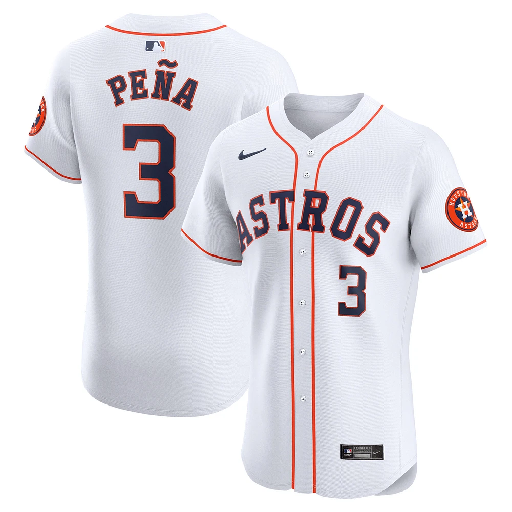 Men's Nike Jeremy Peña White Houston Astros Home Elite Player Jersey