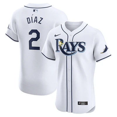 Men's Nike Yandy Diaz White Tampa Bay Rays Home Elite Player Jersey
