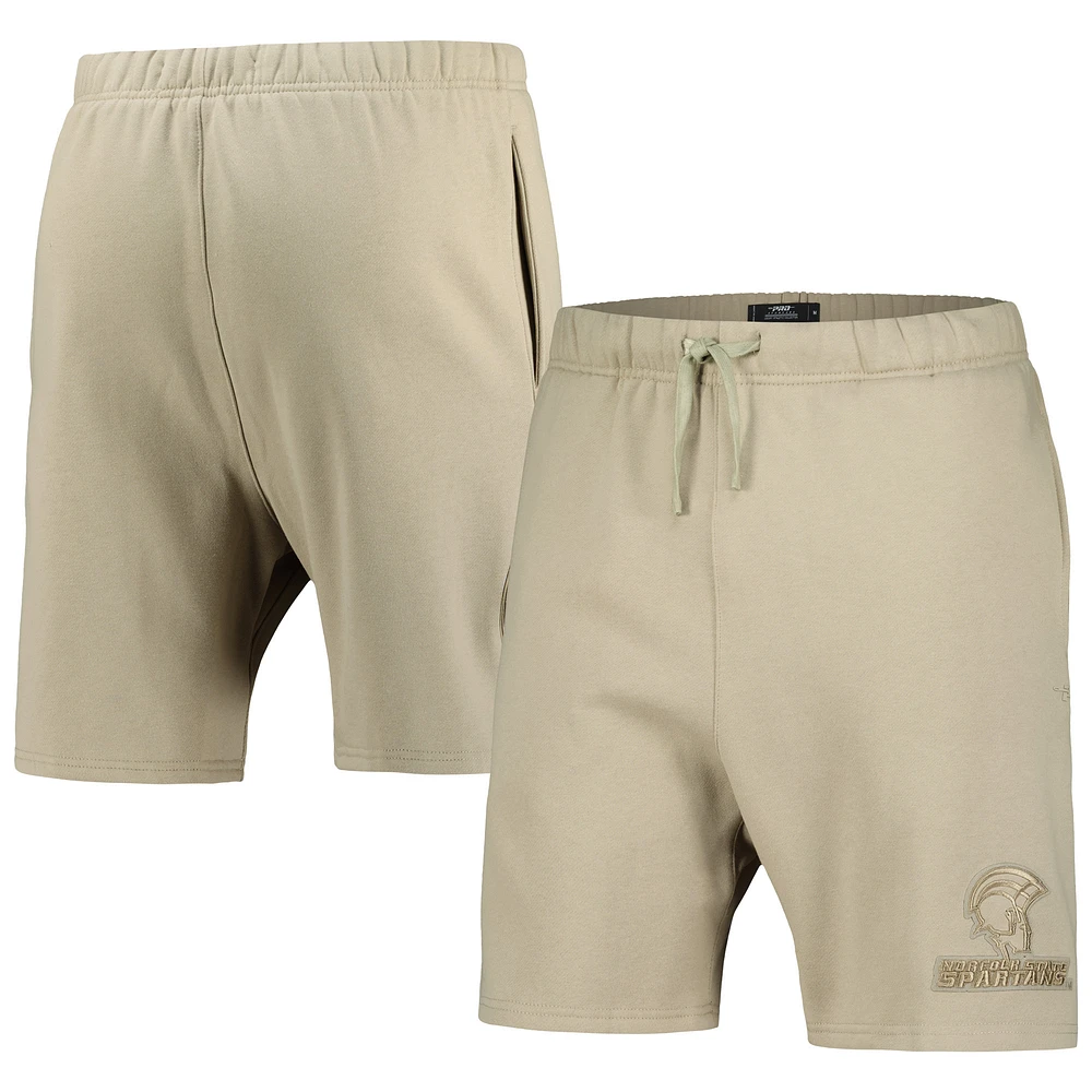 Men's Pro Standard Tan Norfolk State Spartans Neutral Relaxed Shorts