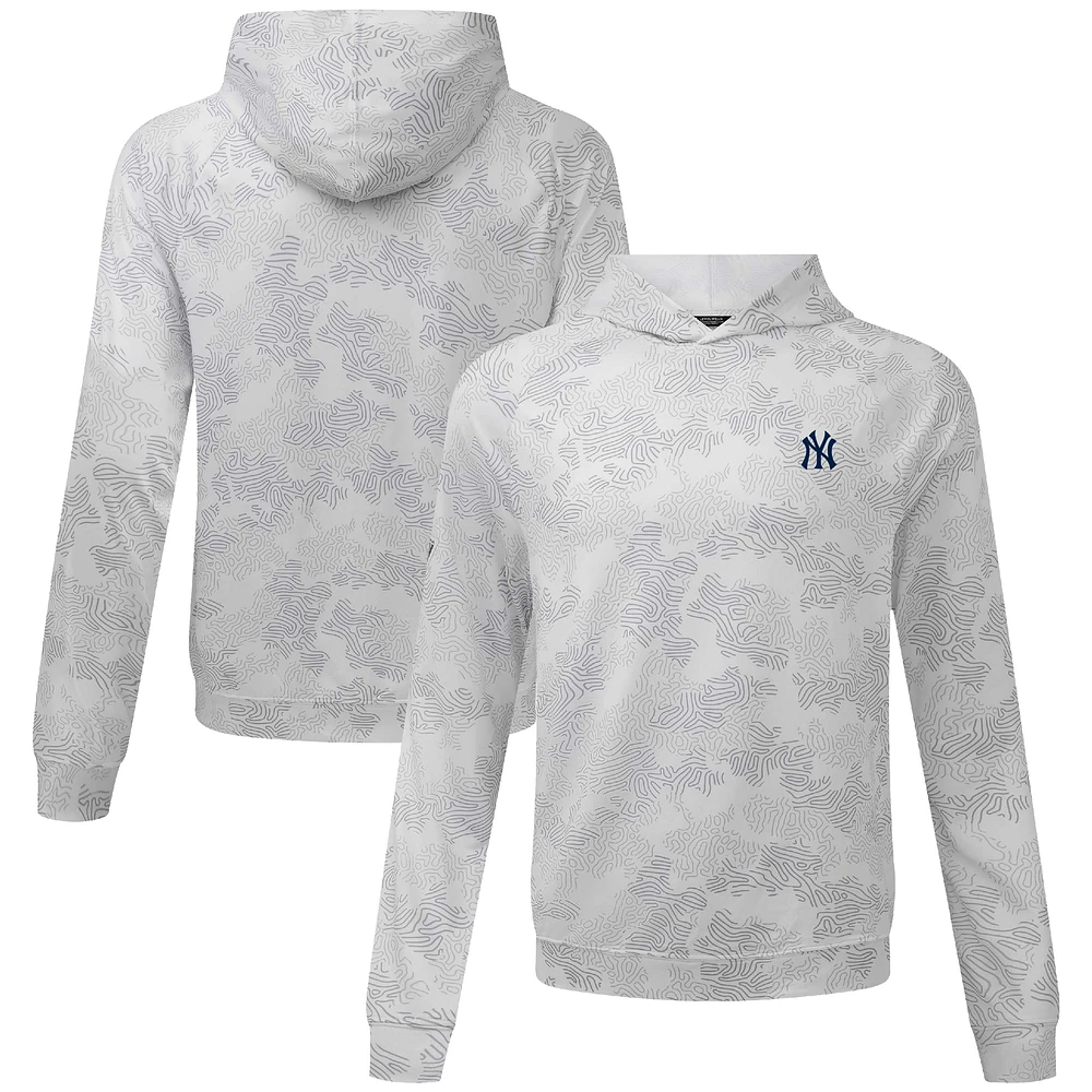 Men's Levelwear White New York Yankees Blender Insignia Hoodie