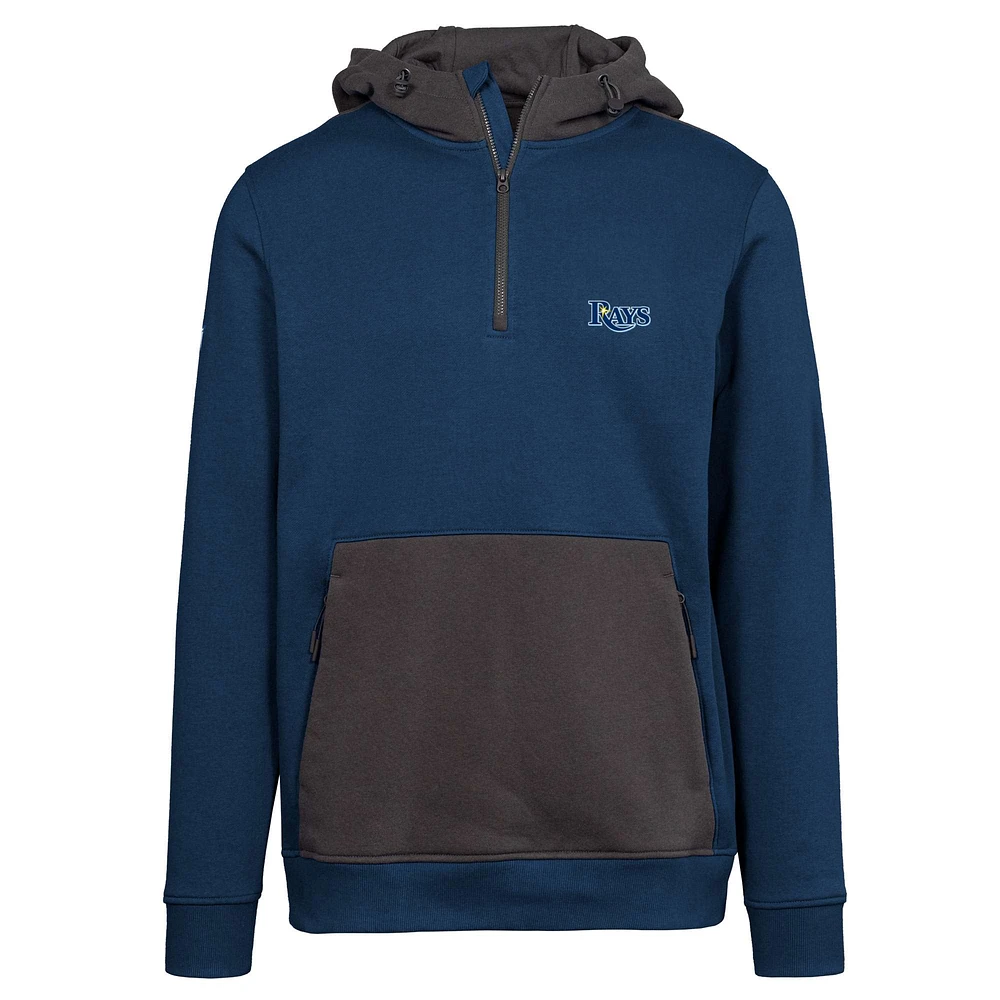 Men's Levelwear Navy Tampa Bay Rays Chicane Insignia Quarter-Zip Hoodie
