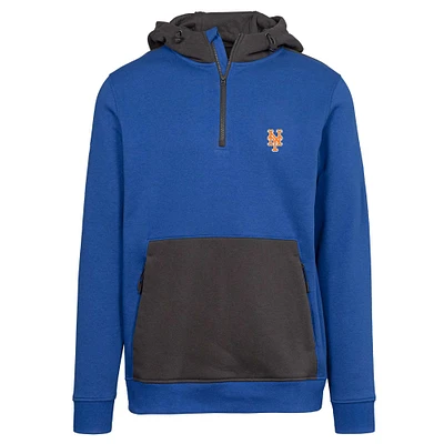 Men's Levelwear Royal New York Mets Chicane Insignia Quarter-Zip Hoodie