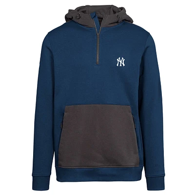 Men's Levelwear Navy New York Yankees Chicane Insignia Quarter-Zip Hoodie
