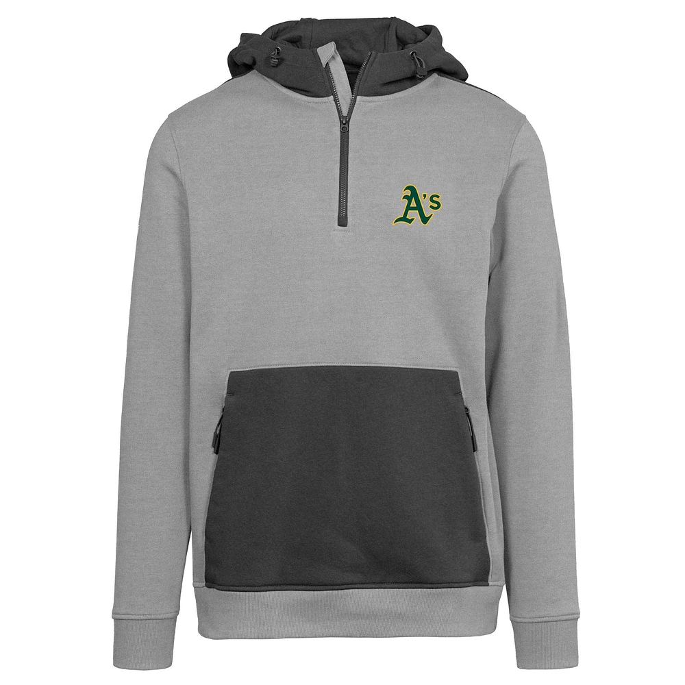Men's Levelwear Gray Athletics Chicane Insignia Quarter-Zip Hoodie