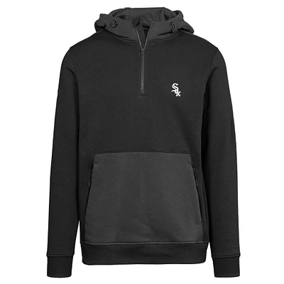Men's Levelwear Black Chicago White Sox Chicane Insignia Quarter-Zip Hoodie