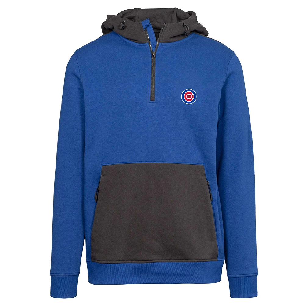 Men's Levelwear Royal Chicago Cubs Chicane Insignia Quarter-Zip Hoodie