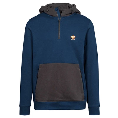 Men's Levelwear Navy Houston Astros Chicane Insignia Quarter-Zip Hoodie
