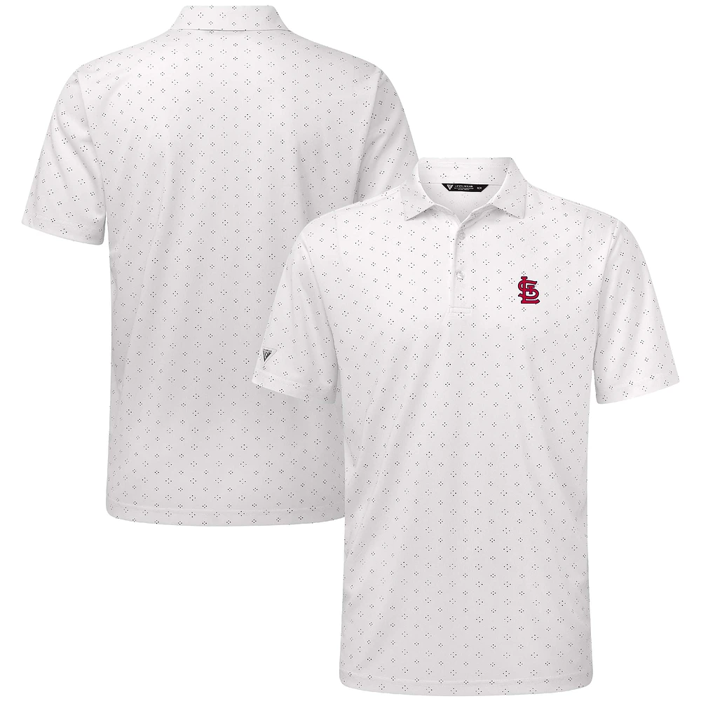 Men's Levelwear White St. Louis Cardinals Detect Insignia Polo