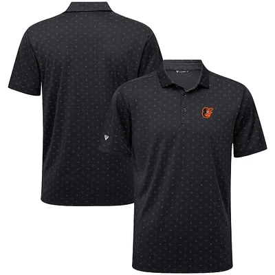 Men's Levelwear Black Baltimore Orioles Detect Insignia Polo