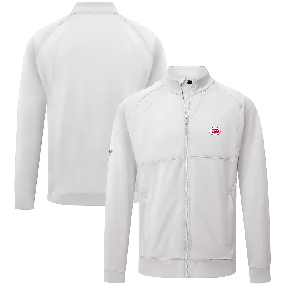 Men's Levelwear White Cincinnati Reds Form Insignia Full-Zip Jacket