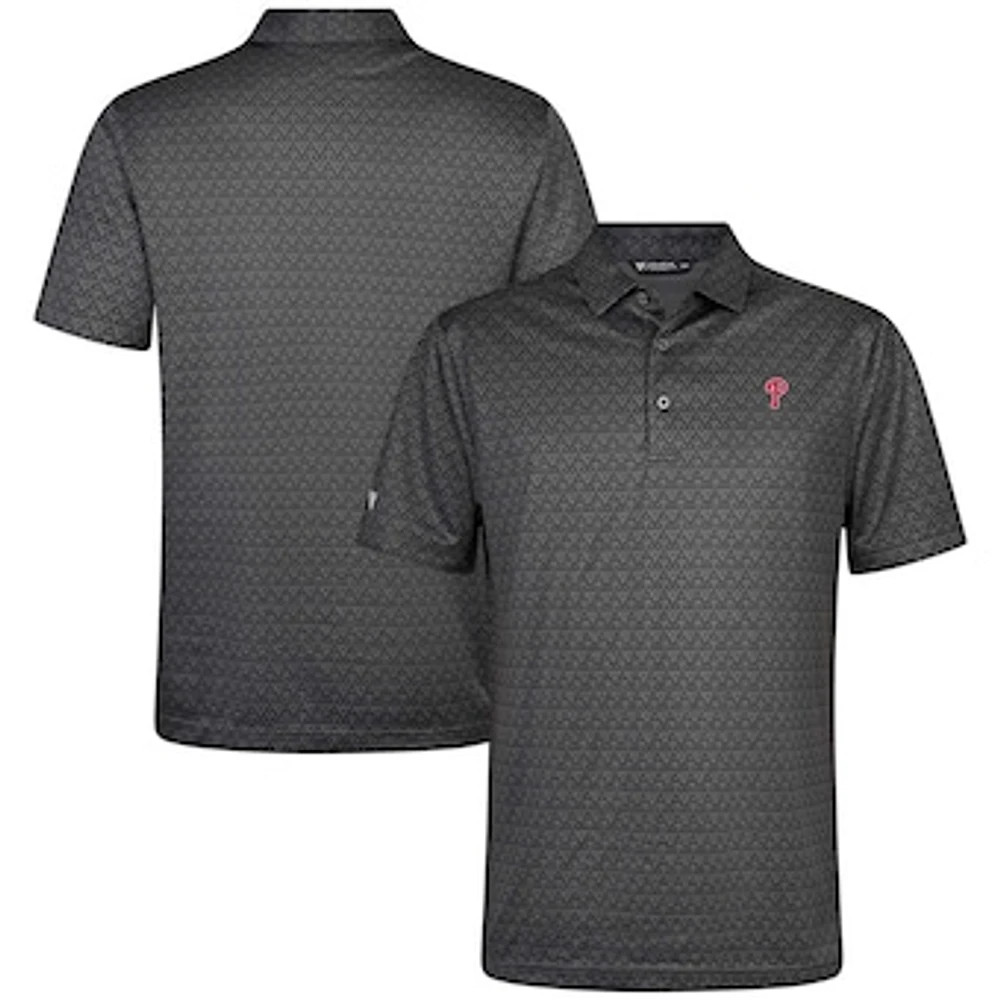 Men's Levelwear Charcoal Philadelphia Phillies System Insignia Polo
