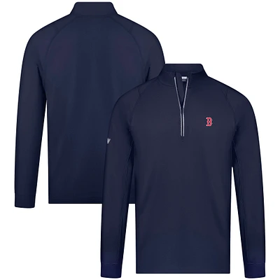 Men's Levelwear Navy Boston Red Sox Theory Insignia Quarter-Zip Pullover