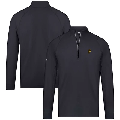 Men's Levelwear Black Pittsburgh Pirates Theory Insignia Quarter-Zip Pullover