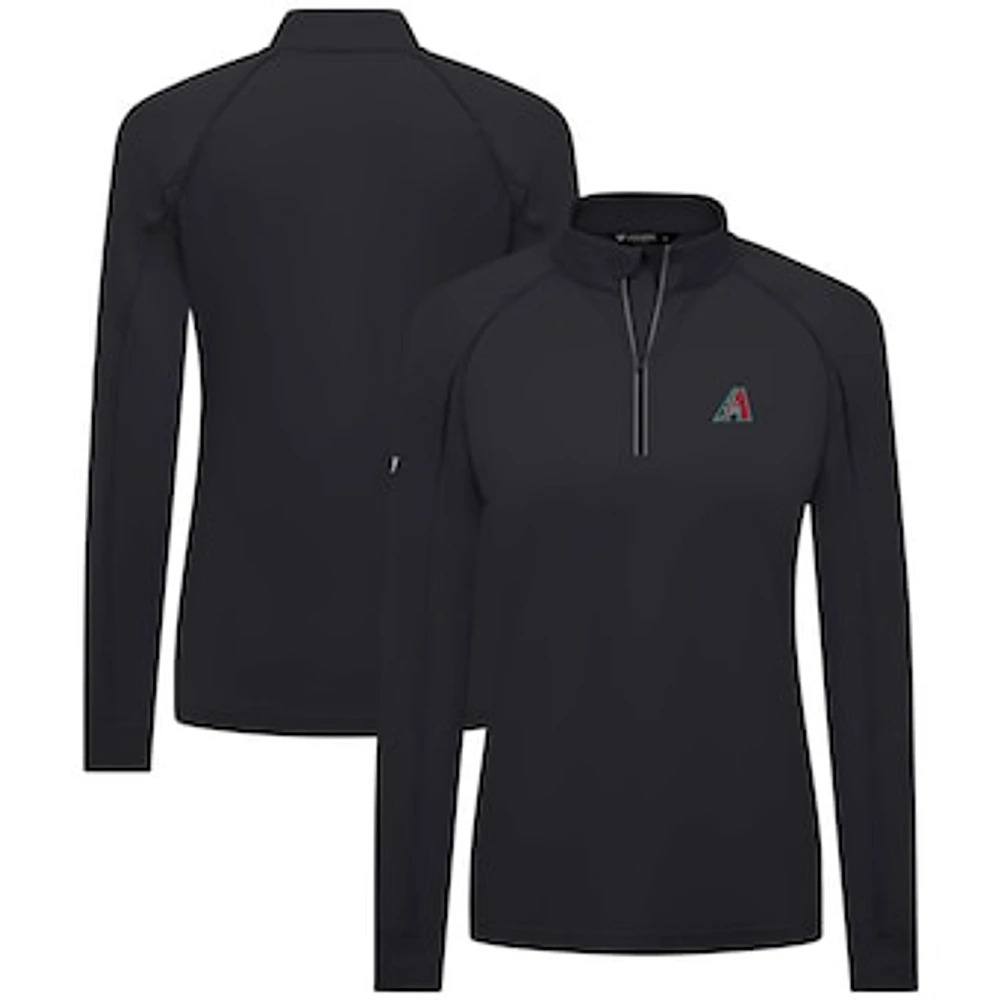 Women's Levelwear Black Arizona Diamondbacks Kinetic Insignia Quarter-Zip Pullover