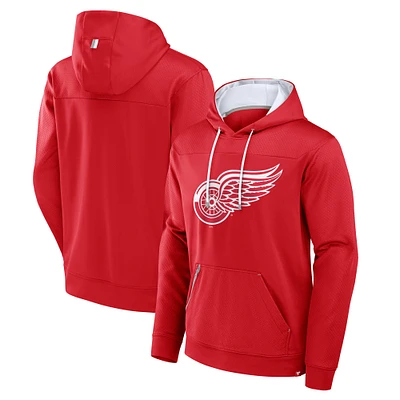 Men's Fanatics Red Detroit Wings Defender Pullover Hoodie