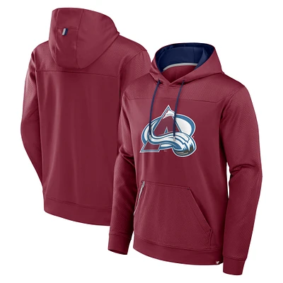 Men's Fanatics Burgundy Colorado Avalanche Defender Pullover Hoodie