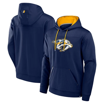 Men's Fanatics Navy Nashville Predators Defender Pullover Hoodie