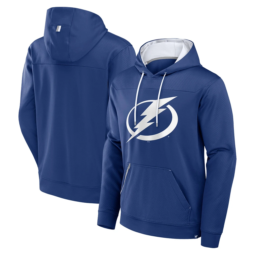 Men's Fanatics Blue Tampa Bay Lightning Defender Pullover Hoodie