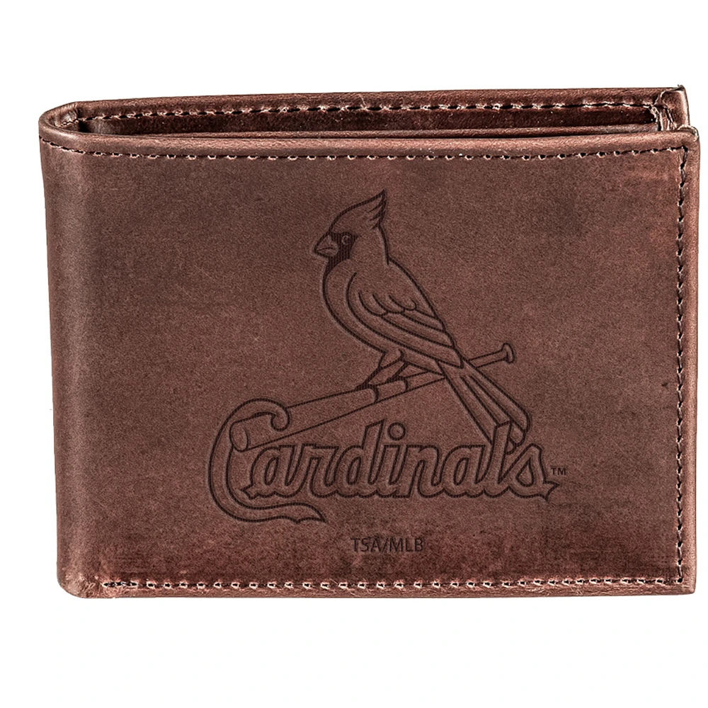Brown St. Louis Cardinals Bi-Fold Leather Wallet