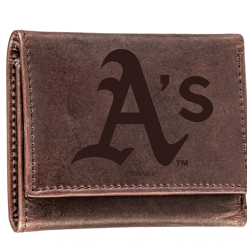 Brown Athletics Tri-Fold Leather Wallet