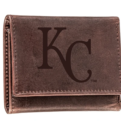 Brown Kansas City Royals Tri-Fold Leather Wallet