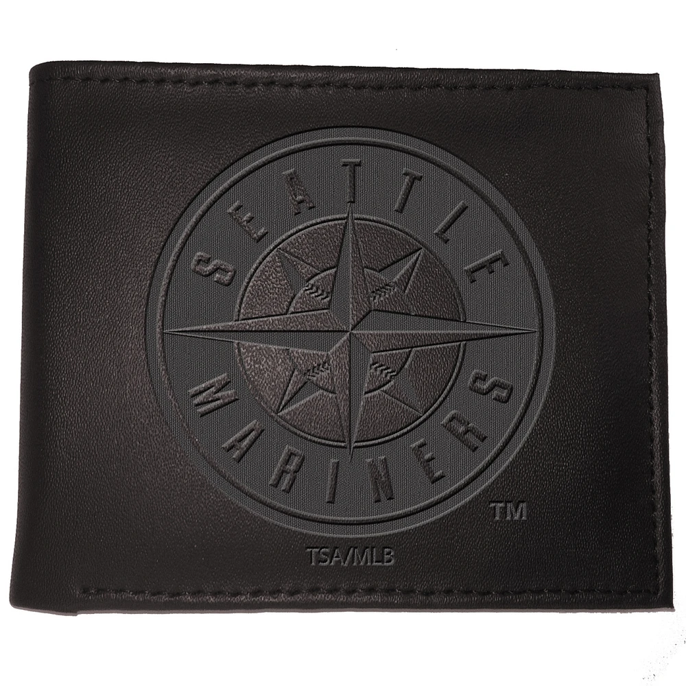 Black Seattle Mariners Hybrid Bi-Fold Wallet
