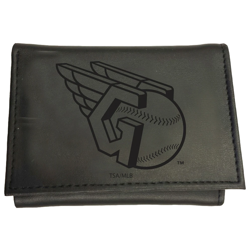 Black Cleveland Guardians Hybrid Tri-Fold Wallet