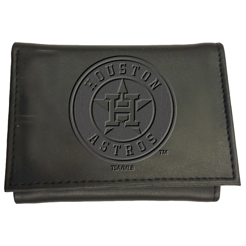 Black Houston Astros Hybrid Tri-Fold Wallet