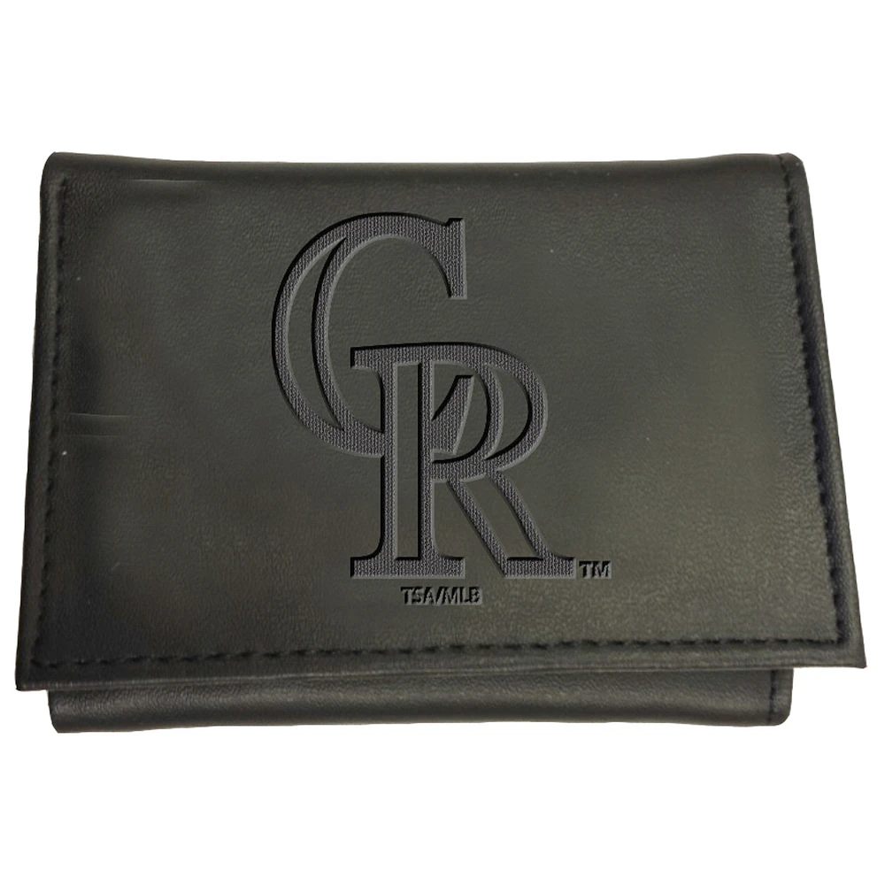 Black Colorado Rockies Hybrid Tri-Fold Wallet