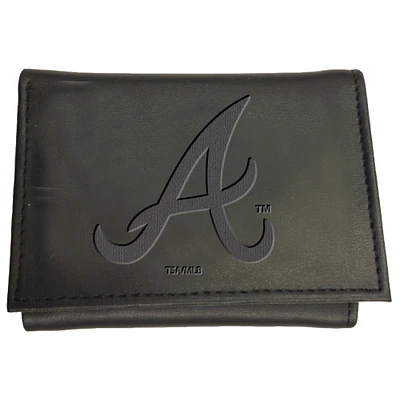 Black Atlanta Braves Hybrid Tri-Fold Wallet