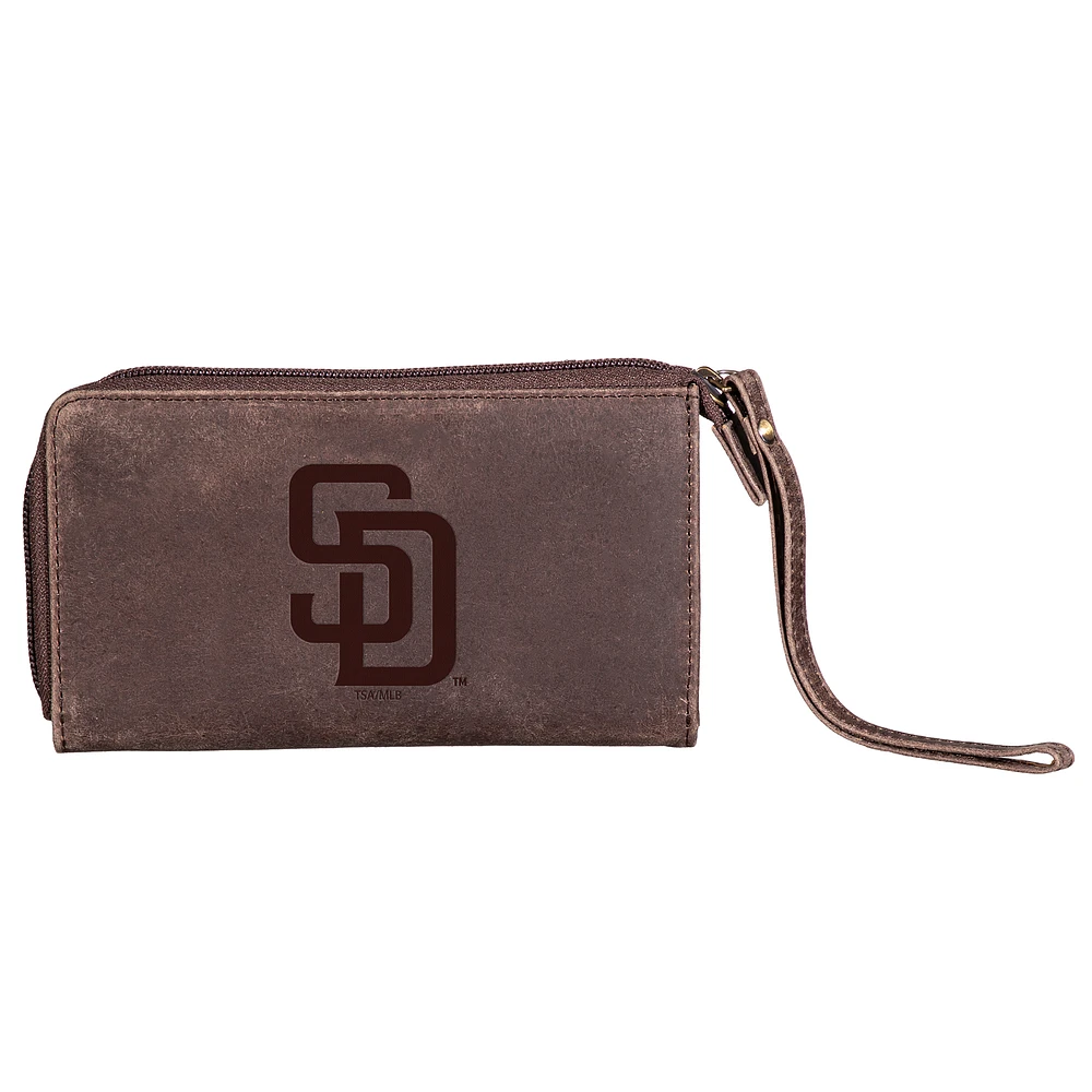 Brown San Diego Padres Cell Phone Wristlet Wallet