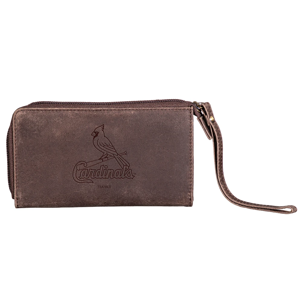 Brown St. Louis Cardinals Cell Phone Wristlet Wallet