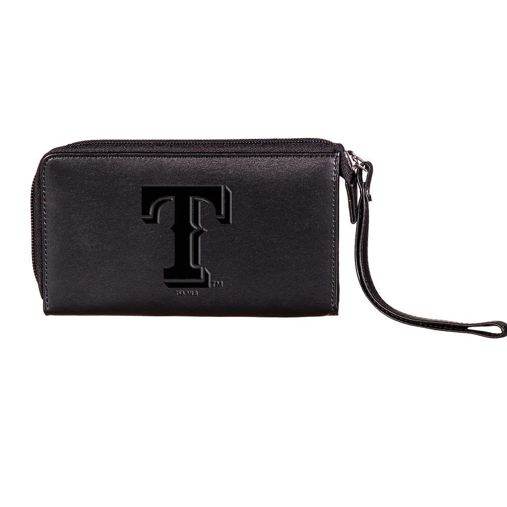 Black Texas Rangers Cell Phone Wristlet Wallet